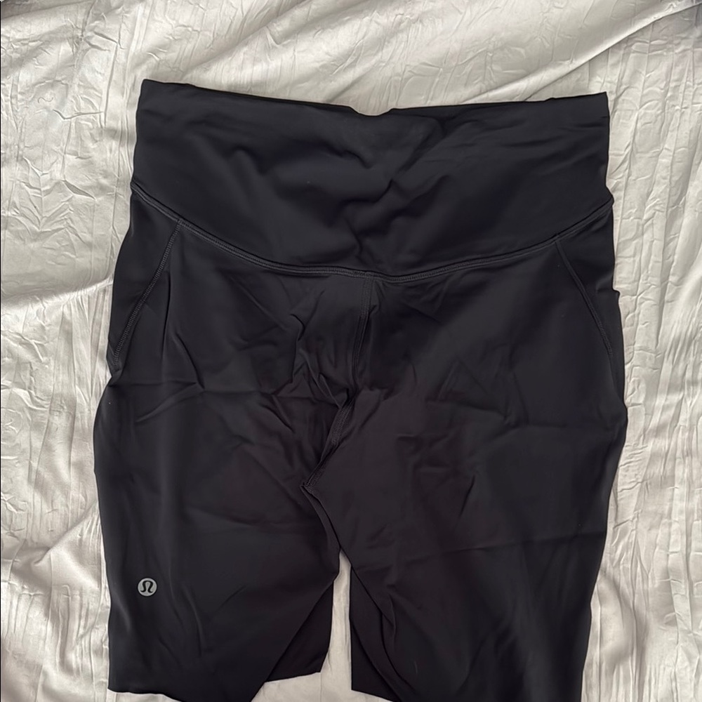 lululemon athletica Black Bike Shorts High Waist Stretch